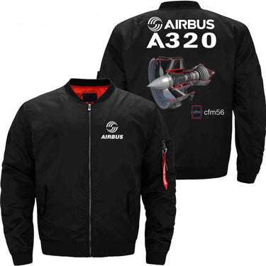 AIRBUS A320 CFM 56 turbofan aircraft engines Ma-1 Bomber Jacket Flight Jacket Aviator Jacket THE AV8R